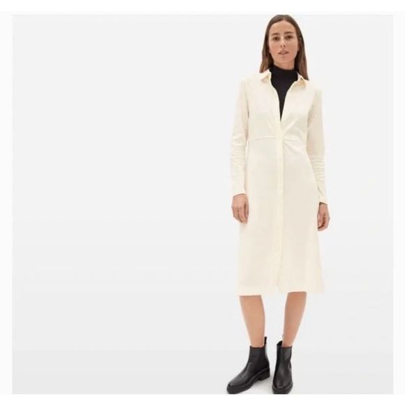 Everlane Ivory Midi Dress - Picture 1 of 10